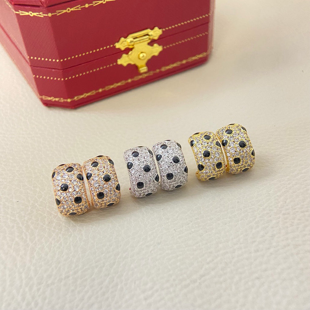 [Rani Jewelry] PANTHERE MINI FULL DIAMOND EARRINGS