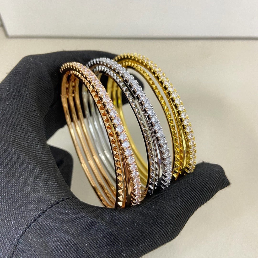 [Rani Jewelry] ETINCELLE HALF-PAVED DIAMOND BRACELET