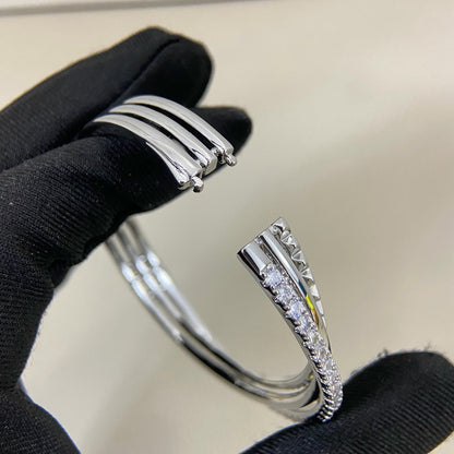[Rani Jewelry] ETINCELLE HALF-PAVED DIAMOND BRACELET