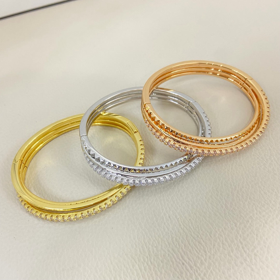 [Rani Jewelry] ETINCELLE HALF-PAVED DIAMOND BRACELET