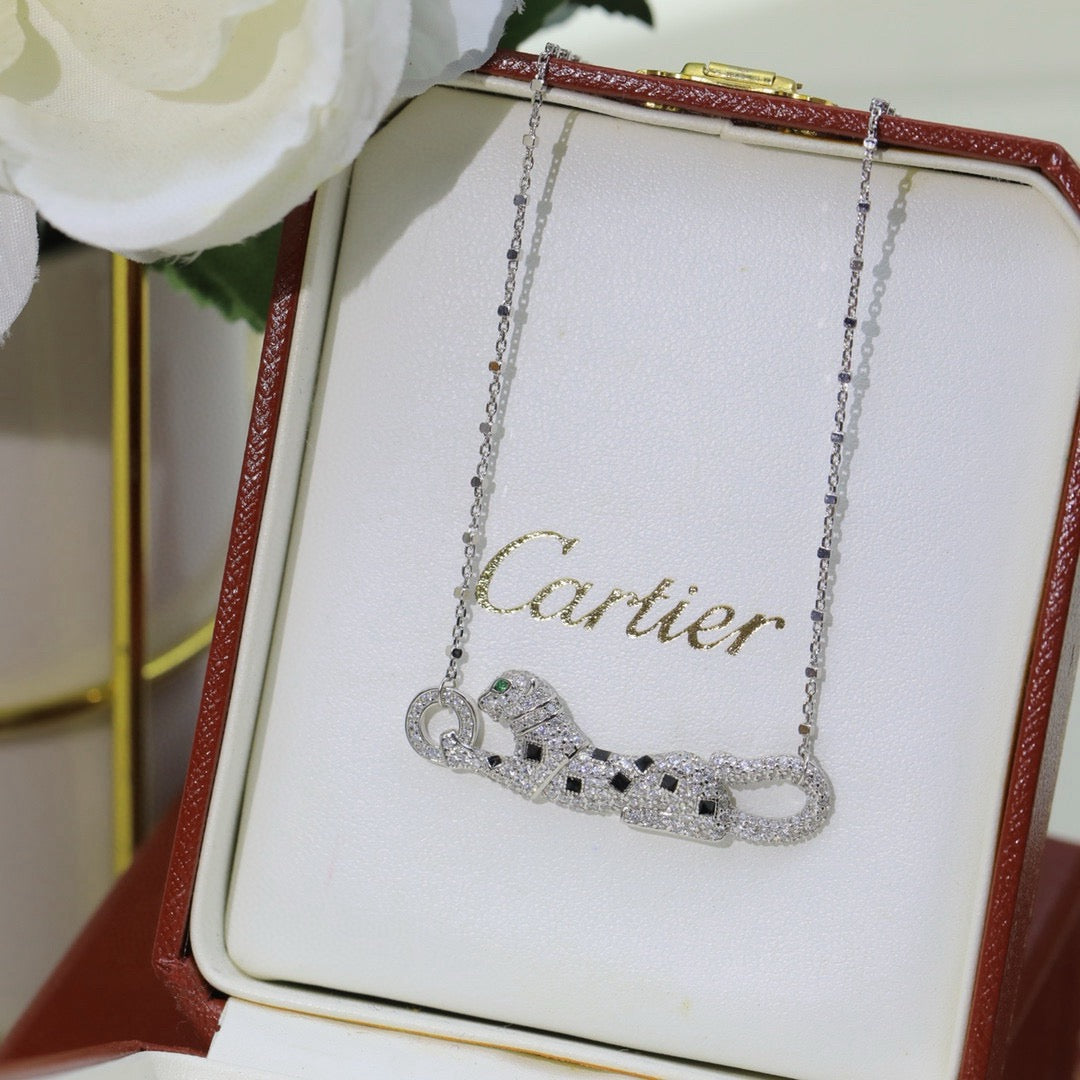 [Rani Jewelry] PANTHERE PAVED DIAMOND NECKLACE