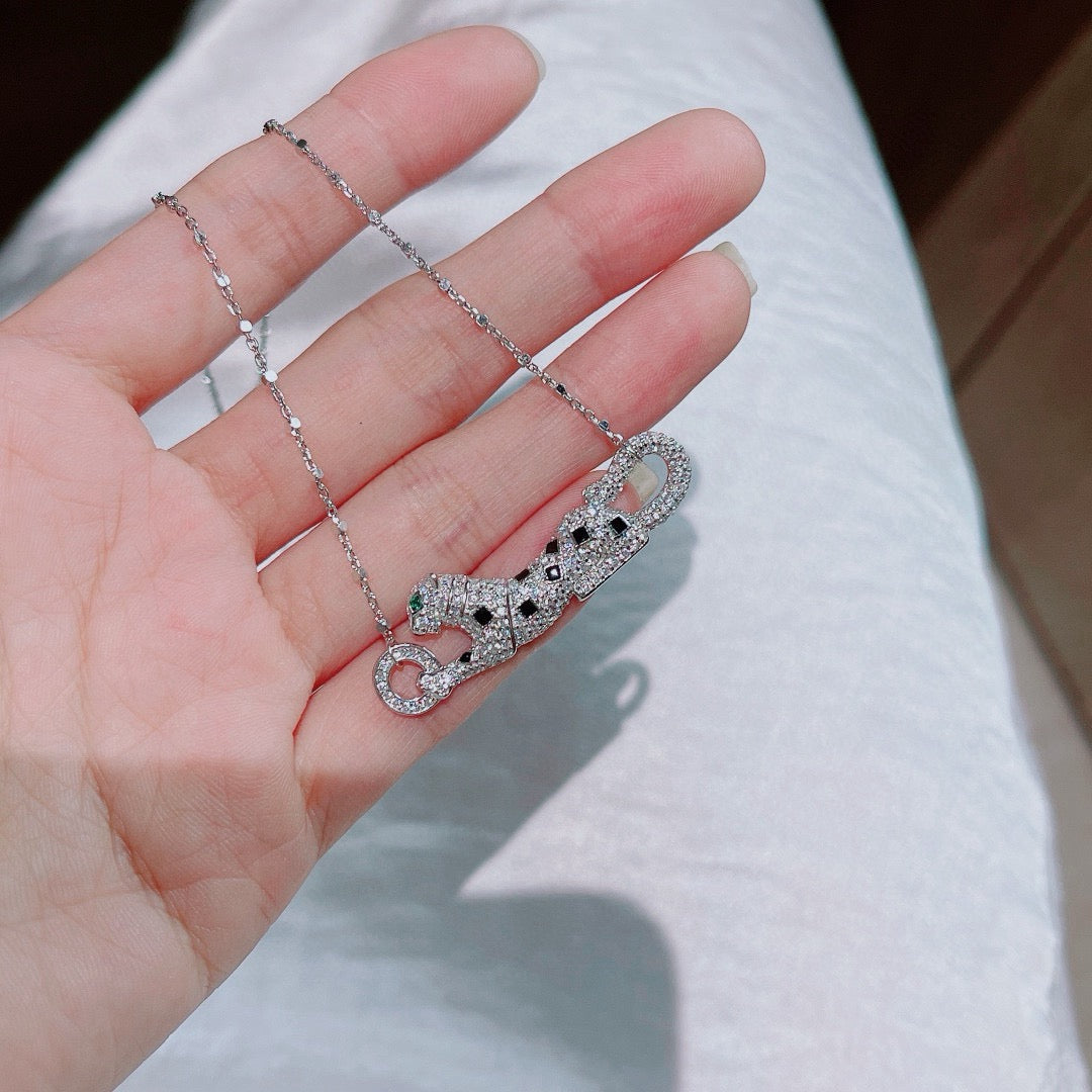 [Rani Jewelry] PANTHERE PAVED DIAMOND NECKLACE