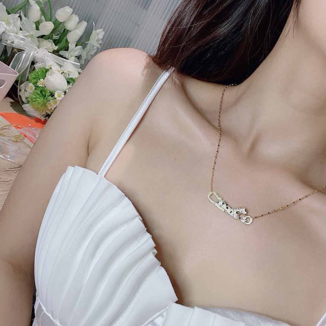 [Rani Jewelry] PANTHERE PAVED DIAMOND NECKLACE
