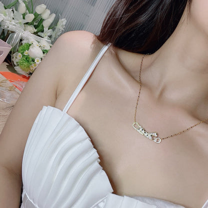 [Rani Jewelry] PANTHERE PAVED DIAMOND NECKLACE