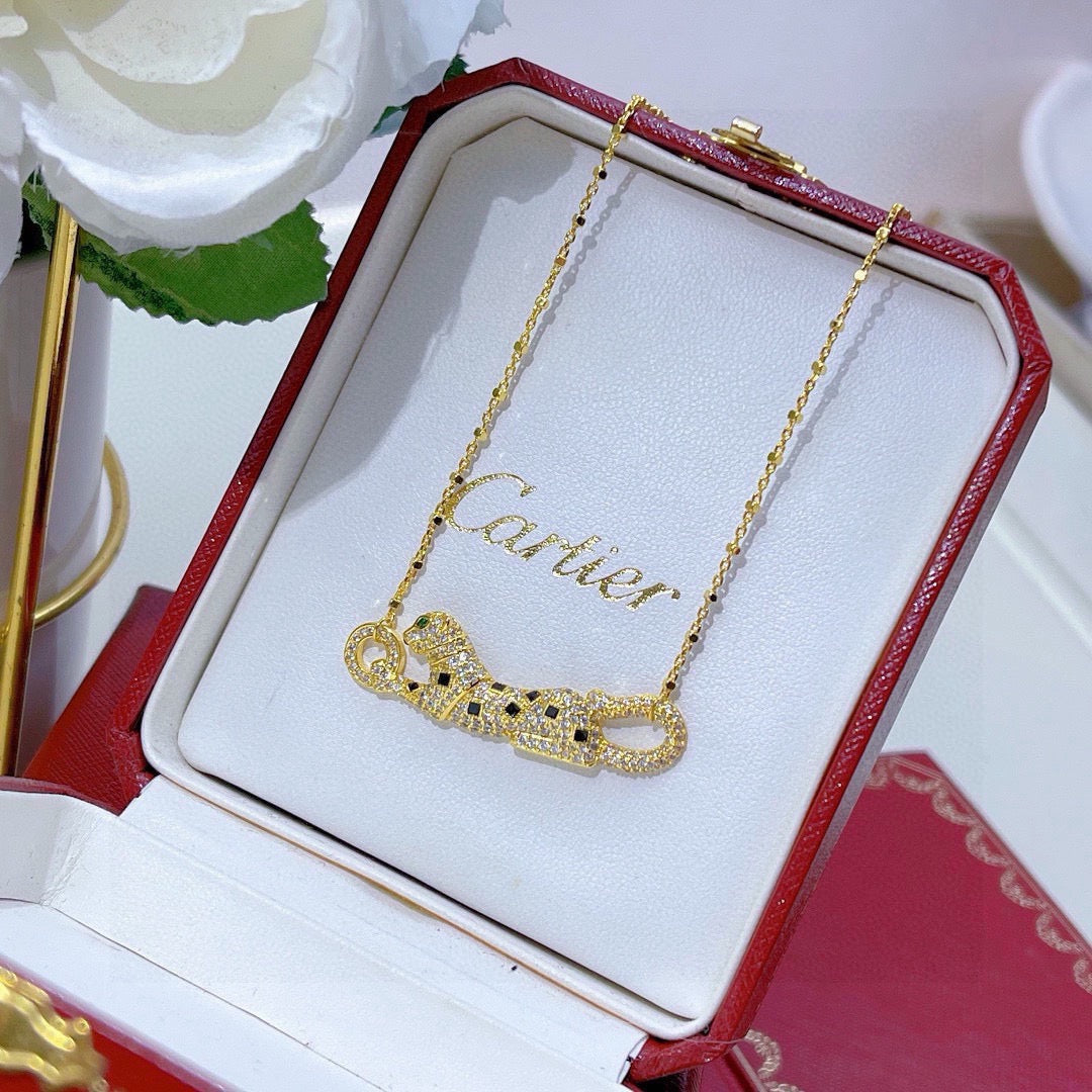[Rani Jewelry] PANTHERE PAVED DIAMOND NECKLACE