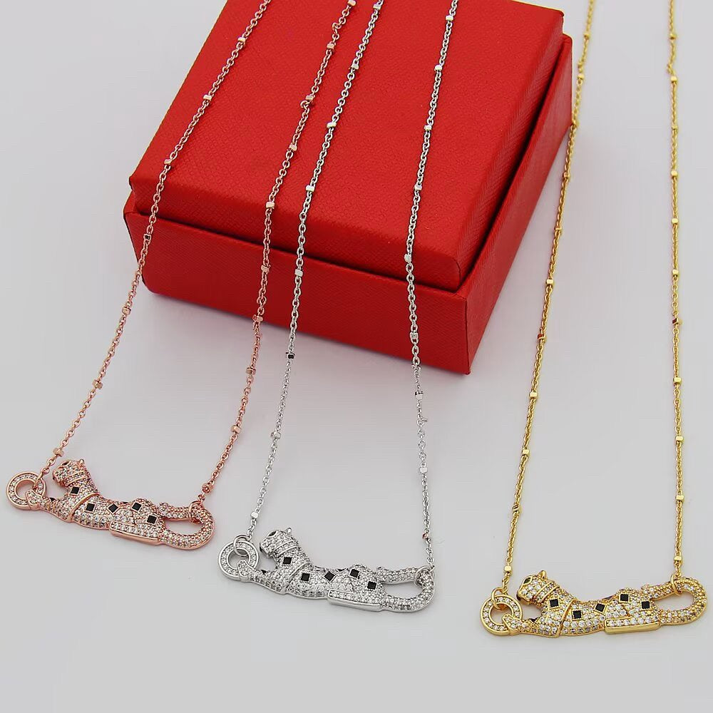 [Rani Jewelry] PANTHERE PAVED DIAMOND NECKLACE