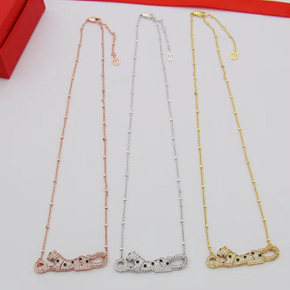 [Rani Jewelry] PANTHERE PAVED DIAMOND NECKLACE