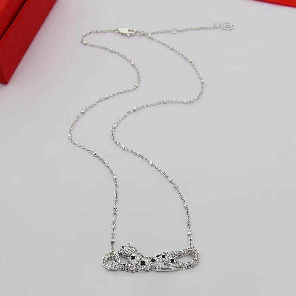 [Rani Jewelry] PANTHERE PAVED DIAMOND NECKLACE