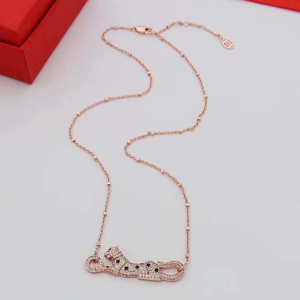 [Rani Jewelry] PANTHERE PAVED DIAMOND NECKLACE