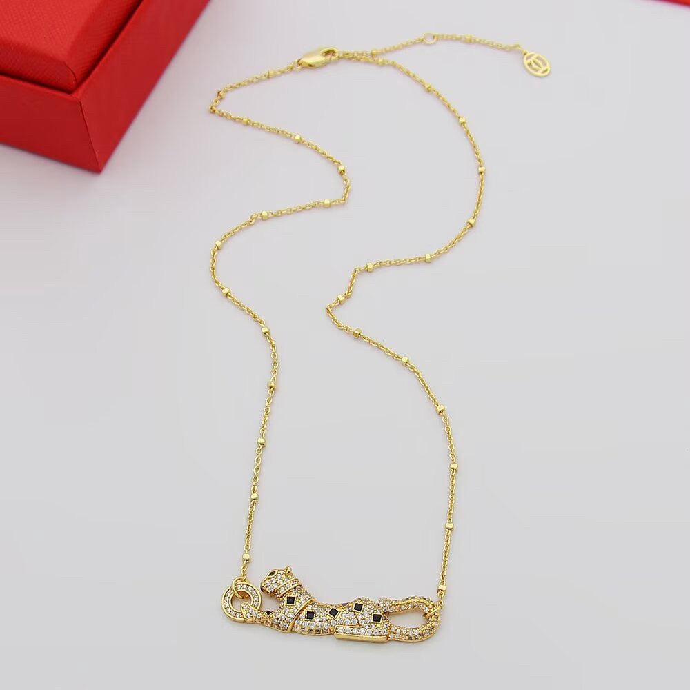 [Rani Jewelry] PANTHERE PAVED DIAMOND NECKLACE