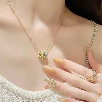 [Rani Jewelry] LOVE 6 DIAMOND PENDANT NECKLACE