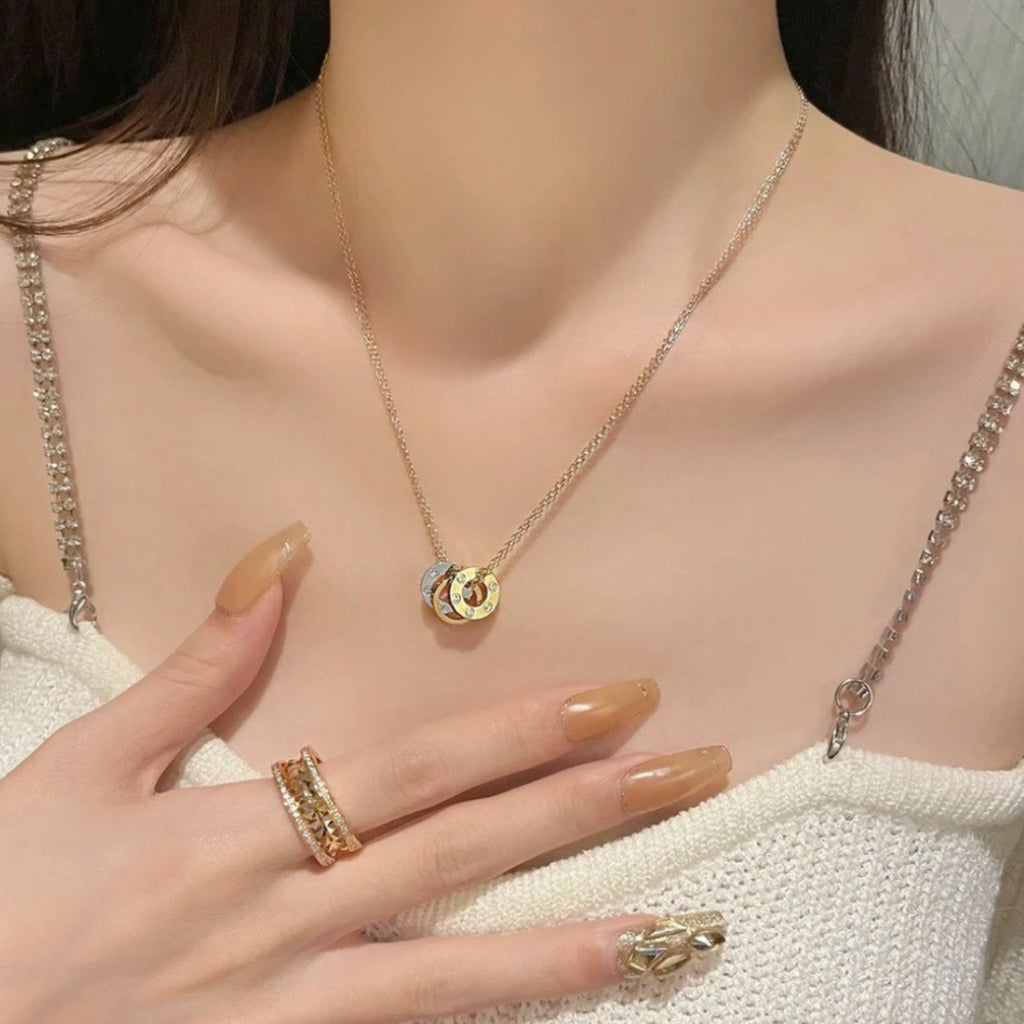 [Rani Jewelry] LOVE 6 DIAMOND PENDANT NECKLACE