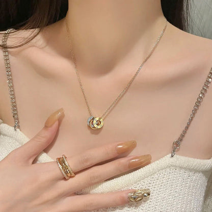 [Rani Jewelry] LOVE 6 DIAMOND PENDANT NECKLACE