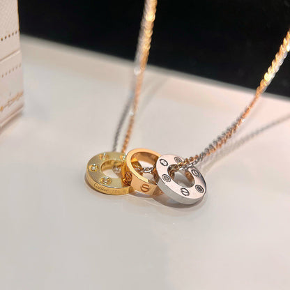 [Rani Jewelry] LOVE 6 DIAMOND PENDANT NECKLACE