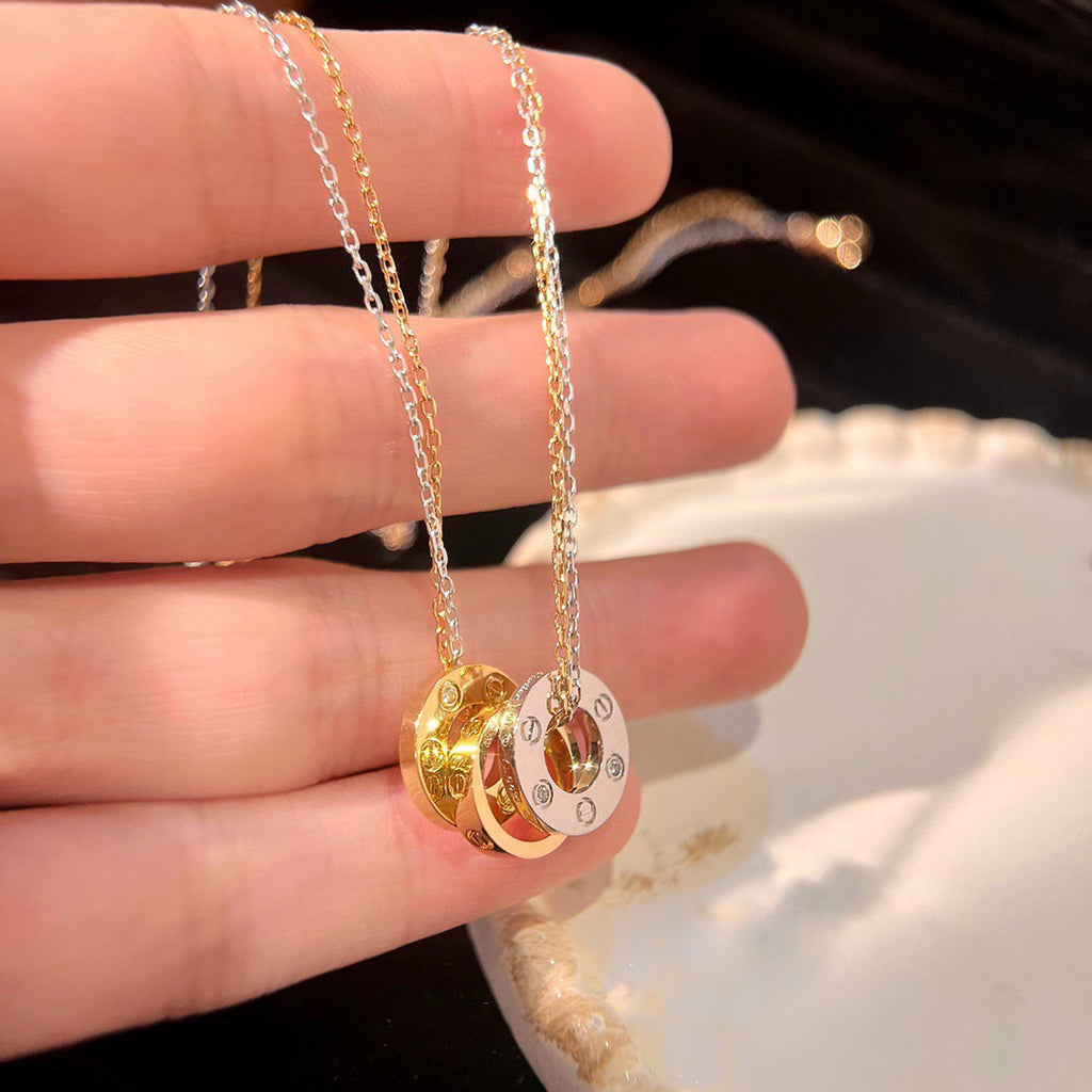 [Rani Jewelry] LOVE 6 DIAMOND PENDANT NECKLACE