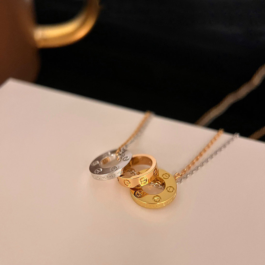 [Rani Jewelry] LOVE 6 DIAMOND PENDANT NECKLACE