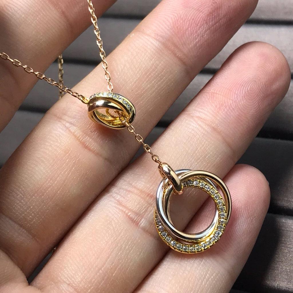 [Rani Jewelry] TRINITY DIAMONDS NECKLACE