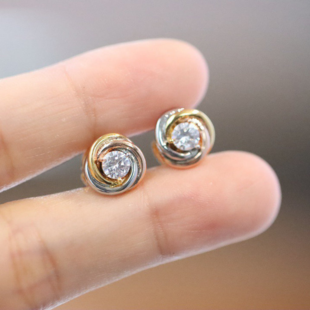 [Rani Jewelry] TRINITY STUD DIAMOND EARRINGS