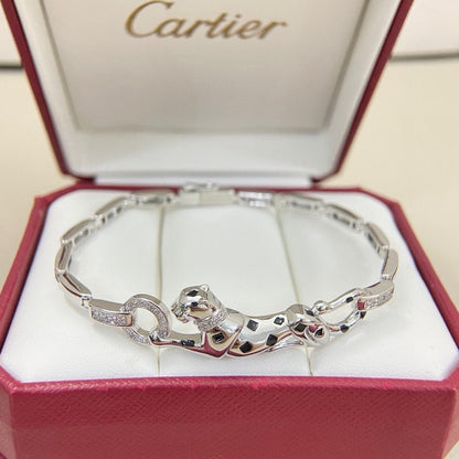 [Rani Jewelry] PANTHERE HALF DIAMOND ON CHAIN BRACELET