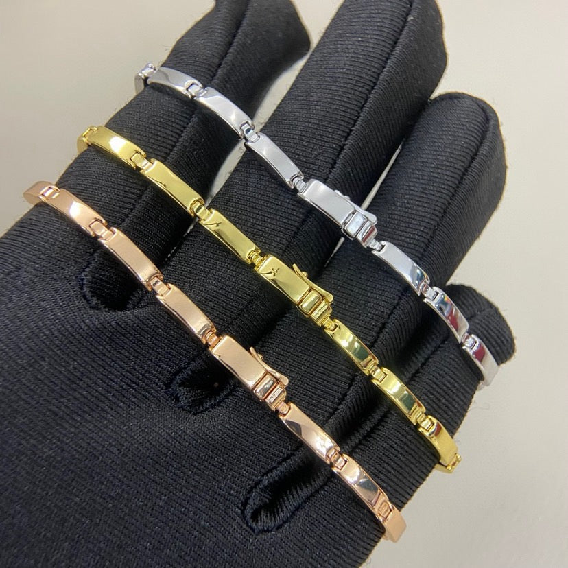 [Rani Jewelry] PANTHERE HALF DIAMOND ON CHAIN BRACELET