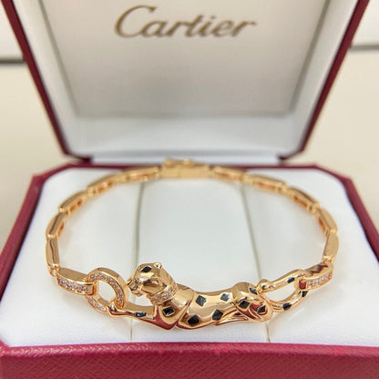 [Rani Jewelry] PANTHERE HALF DIAMOND ON CHAIN BRACELET