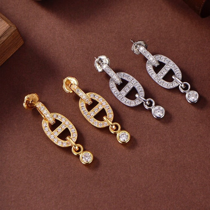 [Rani Jewelry]HM CHAINE DIAMOND EARRINGS