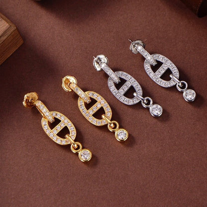 [Rani Jewelry]HM CHAINE DIAMOND EARRINGS