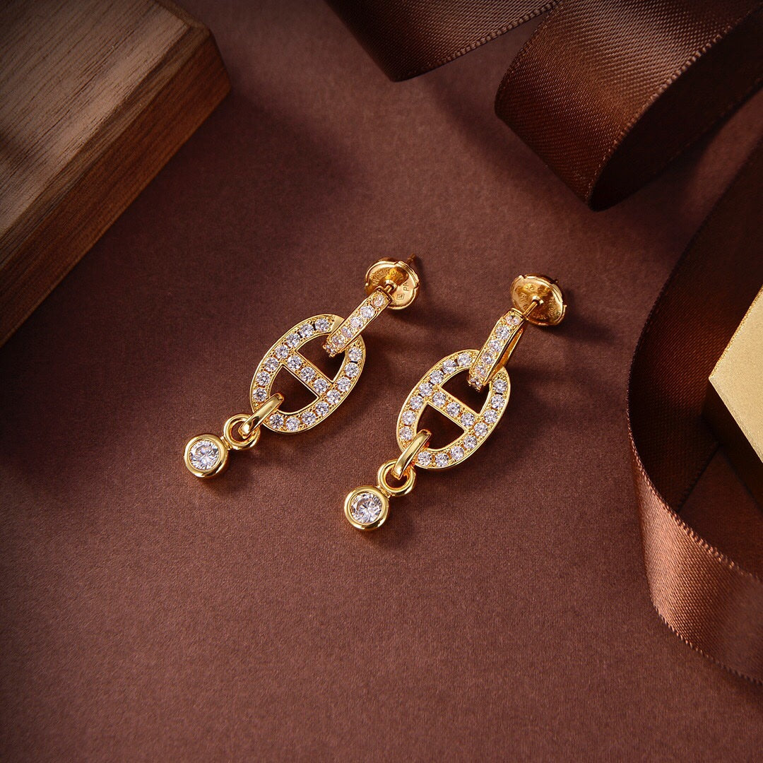 [Rani Jewelry]HM CHAINE DIAMOND EARRINGS