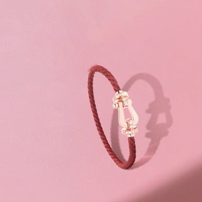 [Rani Jewelry]FORCE 10 HALF DIAMOND PINK GOLD RED CORDERI LARGE AND MEDIUM MODEL