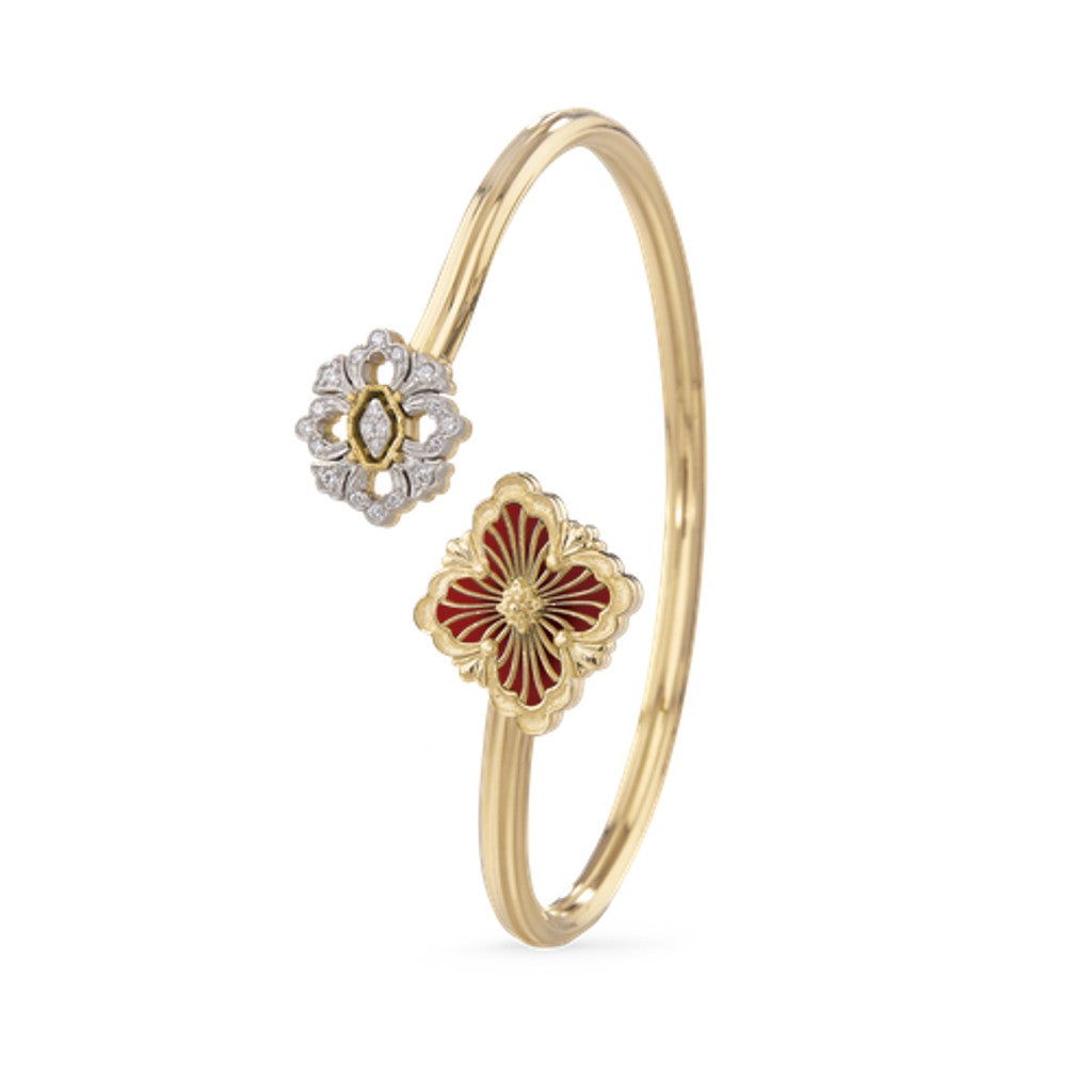 [Rani Jewelry JEWELRY] OPERA TULLE  GOLD BRACELET WITH ENAMEL BACKGROUND