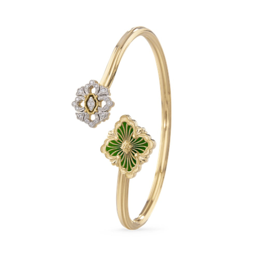 [Rani Jewelry JEWELRY] OPERA TULLE  GOLD BRACELET WITH ENAMEL BACKGROUND