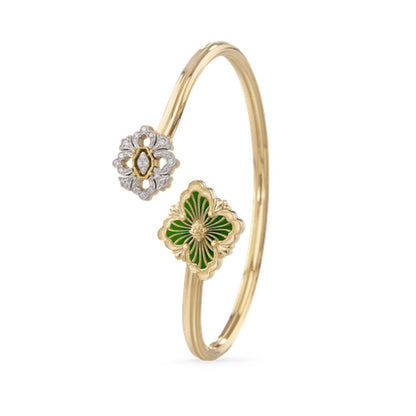 [Rani Jewelry JEWELRY] OPERA TULLE  GOLD BRACELET WITH ENAMEL BACKGROUND