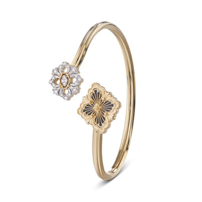 [Rani Jewelry JEWELRY] OPERA TULLE  GOLD BRACELET WITH ENAMEL BACKGROUND