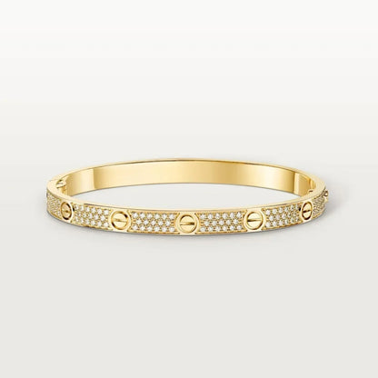 [Rani Jewelry] LOVE  Classic & Diamond-Paved Bracelet Stack Set