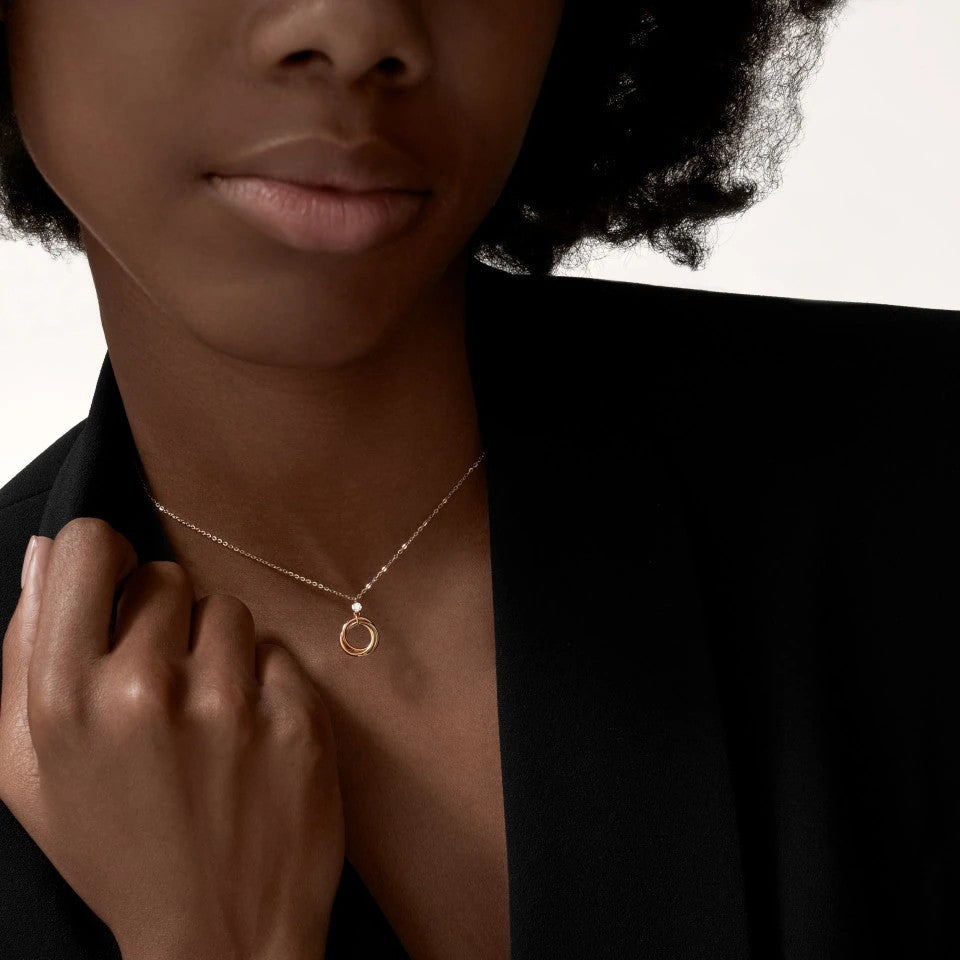 [Rani Jewelry] TRINITY  NECKLACE 1 DIAMOND