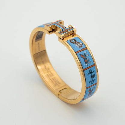 [Rani Jewelry]H PINK GOLD BRACELET BLUE CERAMIC