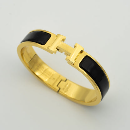 [Rani Jewelry]H BLACK BRACELET
