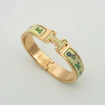 [Rani Jewelry]H PINK GOLD BRACELET CREAM CERAMIC