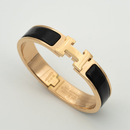 [Rani Jewelry]H BLACK BRACELET