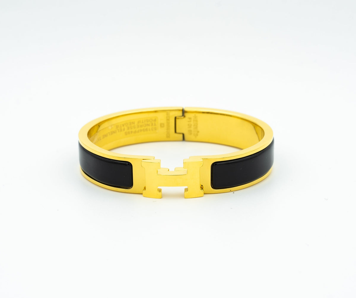 [Rani Jewelry]H BLACK BRACELET