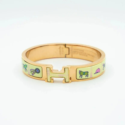 [Rani Jewelry]H PINK GOLD BRACELET CREAM CERAMIC