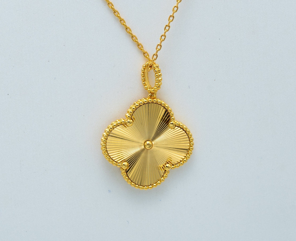[Rani Jewelry]CLOVER 25MM PEDANT NECKLACE GOLD