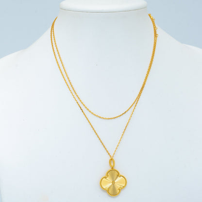 [Rani Jewelry]CLOVER 25MM PEDANT NECKLACE GOLD