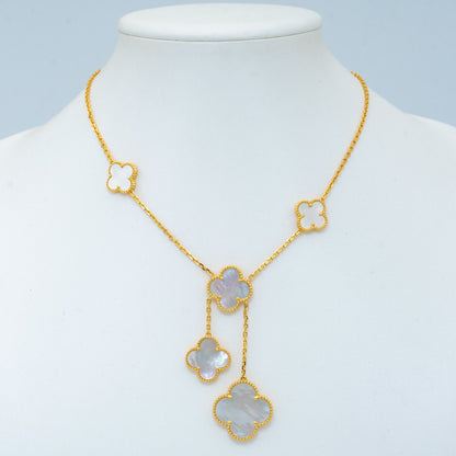 [Rani Jewelry]CLOVER MOTHER OF PEARL NECKLACE 6 MOTIF