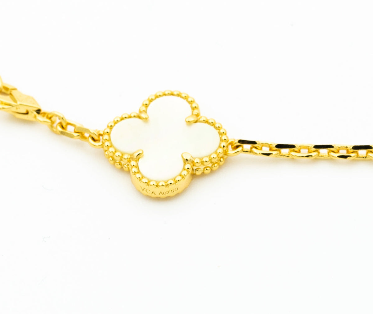 [Rani Jewelry]CLOVER BRACELET 5 MOTIFS ONYX MOP