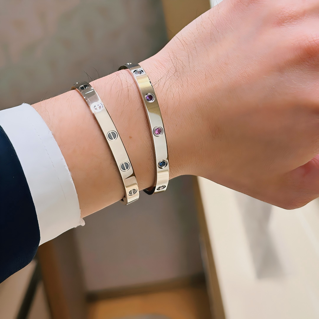 [Rani Jewelry]2026 RAINBOW LOVE BRACELET 6.1MM  10 DIAMONDS