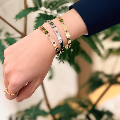 [Rani Jewelry]2026 RAINBOW LOVE BRACELET 6.1MM  10 DIAMONDS