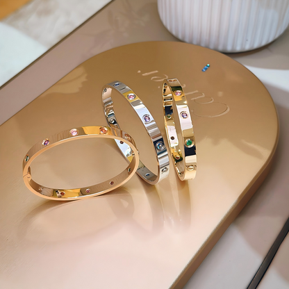 [Rani Jewelry]2026 RAINBOW LOVE BRACELET 6.1MM  10 DIAMONDS