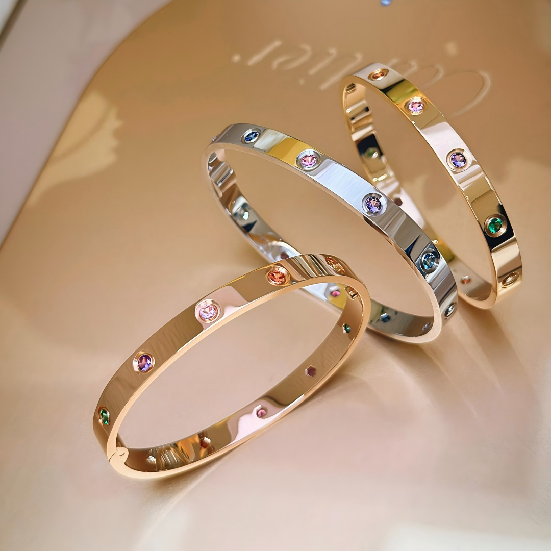 [Rani Jewelry]2026 RAINBOW LOVE BRACELET 6.1MM  10 DIAMONDS