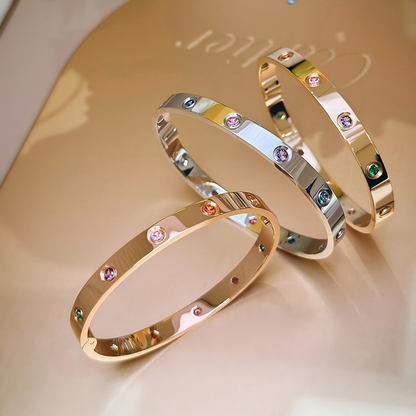 [Rani Jewelry]2026 RAINBOW LOVE BRACELET 6.1MM  10 DIAMONDS